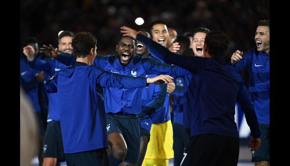El festejo de Francia del Mundial Rusia 2018, por primera vez, en el Stade de France. (Foto: AFP)