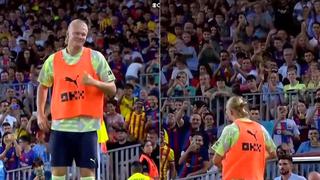 Sueñan con su fichaje: Haaland recibió impresionante ovación en el Camp Nou [VIDEO]
