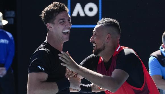 Nick Kyrgios y Thanasi Kokkinakis clasificaron a la final de dobles en Melbourne. (Foto: AP)