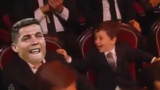En la cara de Cristiano: Mateo Messi se ‘burla’ de Ronaldo por el Balón de Oro 2019 de su padre [VIDEO]