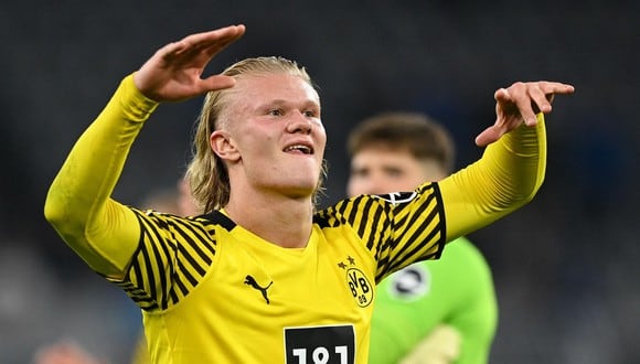 Erling Haaland tiene contrato con el Borussia Dortmund hasta junio de 2024. (Foto: EFE)