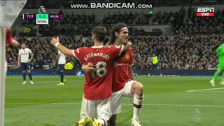 Tras gran pase de Cristiano: Cavani puso el 2-0 del Manchester United vs. Tottenham [VIDEO]