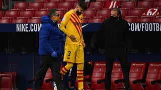 Las malas noticias no cesan: Barcelona confirma lesión de Piqué tras derrota ante Atlético Madrid