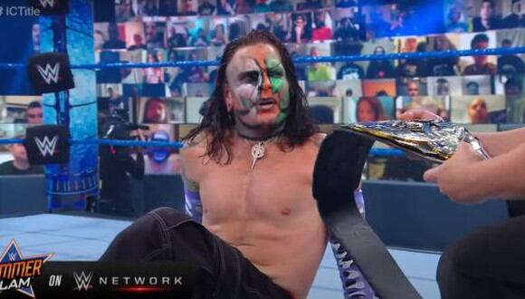 Jeff Hardy ganó el título Intercontinental en el SmackDown previo a SummerSlam 2020. (WWE)