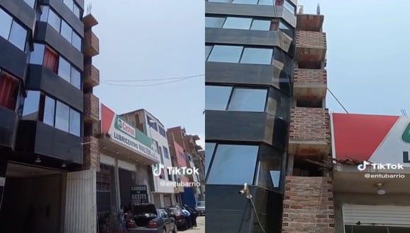 La bizarra construcción se ubica en el populoso distrito limeño de Independencia. (Foto: @entubarrio/TikTok)