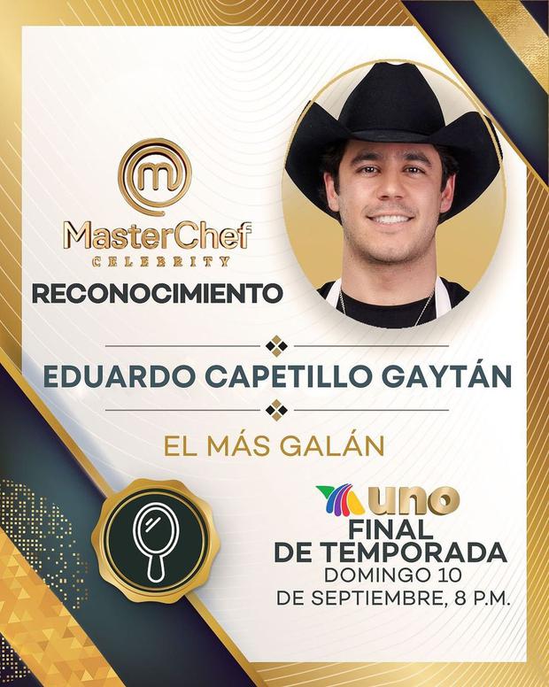 El reconocimiento que le dieron a Eduardo Capetillo Jr. en "MasterChef Celebrity México 2023" (Foto: TV Azteca)
