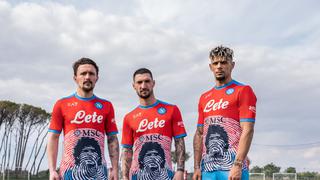 Napoli y un nuevo homenaje para Maradona: camiseta inédita para enfrentar al AC Milan