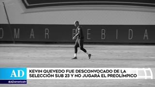 Selección Peruana Sub 23: Comando técnico decide desconvocar a Kevin Quevedo por indisciplina