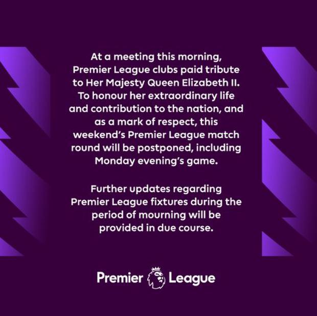La Premier League decidió suspender la fecha 7 de la competición.