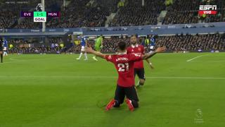 Una contra perfecta: gol de Antony para el 1-1 parcial del United ante Everton [VIDEO]