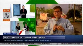 Erick Osores perdió los papeles en plena trasmisión en vivo a poco del Perú vs. Brasil [VIDEO]