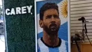 ¡Impresionante! Lionel Messi y la sensacional imagen de su rostro hecha con 6.000 pinzas de cabello