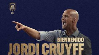 Van a por Qatar 2022: Jordi Cruyff fue oficializado como nuevo entrenador de la selección de Ecuador