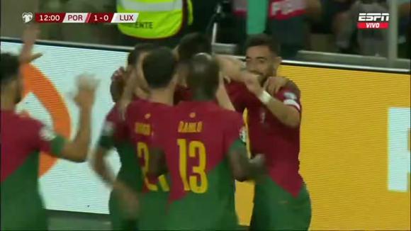 Gonçalo Ramos anotó el 1-0 de Portugal vs. Luxemburgo. (Video: ESPN)