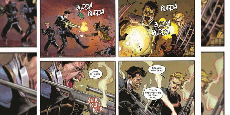 A pesar de tener las tripas afuera Wolverine continua luchando contra los invasores (Foto: Marvel)