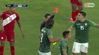 Tras dura patada sobre Callens: Henry Vaca vio la tarjeta roja en el Perú vs. Bolivia en La Paz [VIDEO]
