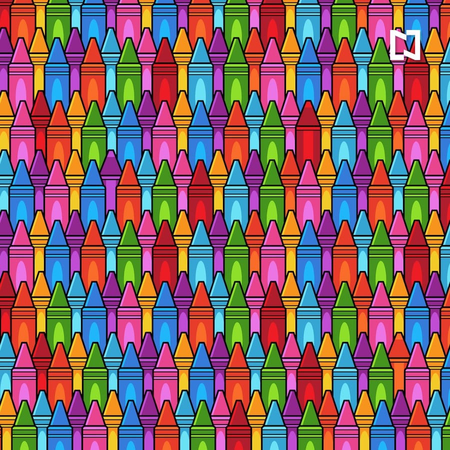 Busca entre las crayolas los tres colores de madera del Reto Viral en solo 5 segundos. (Fotos: Noticieros Televisa)