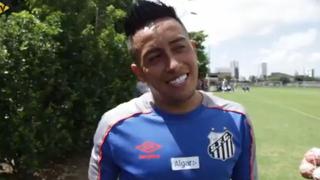 Pura alegría: Christian Cueva retornó a Santos FC tras los amistosos de la Selección Peruana [VIDEO]