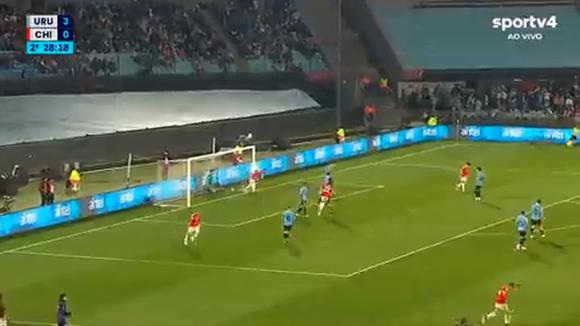 Así fue el gol de Vidal en la derrota 3-1 de Chile ante Uruguay por Eliminatorias | VIDEO: sportv4