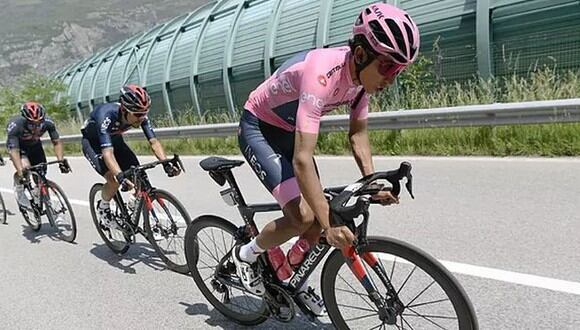 Culminada la Etapa 19 del Giro de Italia con Egan Bernal rumbo a Alpe di Mera. (Difusión)