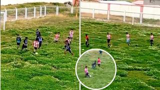 Terrible condición de campo de fútbol en estadio Túpac Amaru de Sicuani