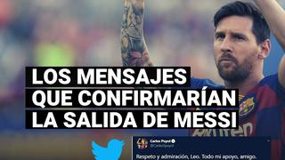 Conoce los mensajes en redes sociales que confirmarían la salida de Lionel Messi del Barcelona