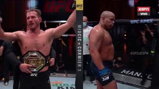 ¡Se cerró la trilogía! Stipe Miocic derrotó a Daniel Cormier y retuvo el título de peso pesado en la estelar del UFC 252 [VIDEO]