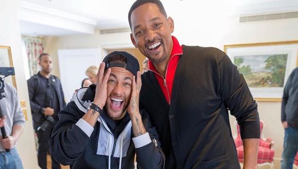El actor Will Smith sorprendió a Neymar en Paris, Francia. El encuentro fue publicado en la red social de ambos famosos. (Foto: Instagram)