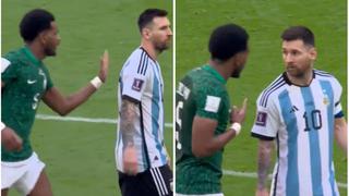 Tras la remontada saudí: defensor encaró y provocó a Lionel Messi [VIDEO]