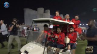 ¡Locura en Doha! Neymar tomó prestado un carrito de golf e hizo de las suyas [VIDEO]