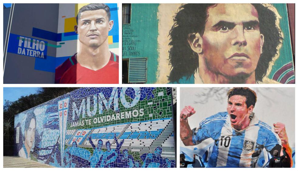 El fútbol plasmado en el arte urbano.