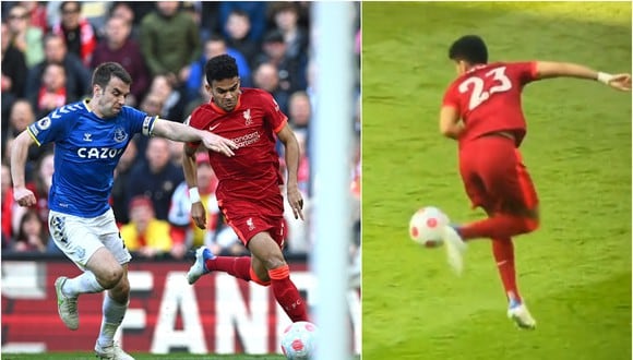 Luis Díaz y su impresionante control con el taco en Liverpool vs. Everton