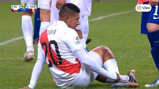 Edison Flores salió lesionado del duelo ante Chile y preocupa a Ricardo Gareca [VIDEO]