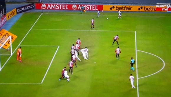 El gol de Techera en el Ayacucho FC vs. Sao Paulo (Captura)