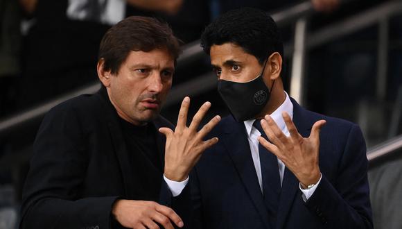 Nasser Al-Khelaifi guarda una estrecha relación con Leonardo, director deportivo del PSG | Foto: AFP