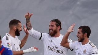 Pocas esperanzas: Ramos, Benzema y Hazard entrenan en césped a poco del derbi