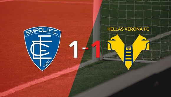 Empoli y Hellas Verona se repartieron los puntos en un 1 a 1