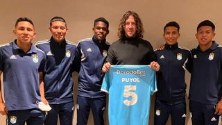 Con la ‘piel’ celeste: Puyol visitó las instalaciones de Sporting Cristal en La Florida