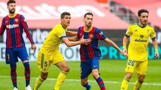 Frenazo en LaLiga: Barcelona no pudo ante el Cádiz en el Camp Nou por la fecha 24