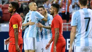 Para cerrar, un paseo: Argentina ganó 6-0 a Singapur en segundo amistoso de Sampaoli