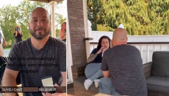 Una mujer grabó sin querer cómo su novio le propuso matrimonio. La escena se volvió viral en varias redes sociales. (Foto: @mikaylamarieeeeee / TikTok)