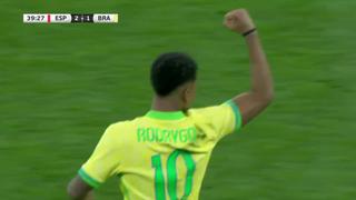 Gol de Rodrygo en España vs. Brasil: el descuento en amistoso
