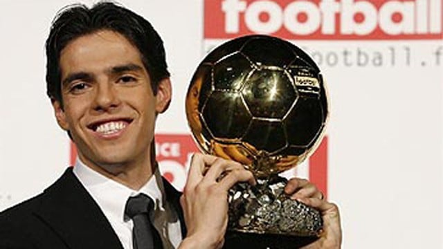 Kaká también fue campeón del mundo en el 2002, además de ser el Mejor del mundo en el 2007.