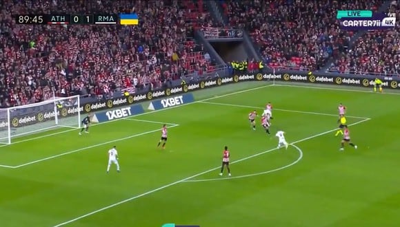 Toni Kroos marca el 2-0 de Real Madrid vs. Athletic Club. (Captura)