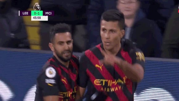 Rodrigo abrió el marcador en el estadio Elland Road. (Foto: Captura ESPN)