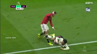 Cristiano Ronaldo se descontroló y pateó a Curtis Jones en el Manchester United vs. Liverpool