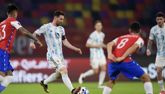 Lionel Messi marcó el gol para Argentina. (Foto: Agencias)