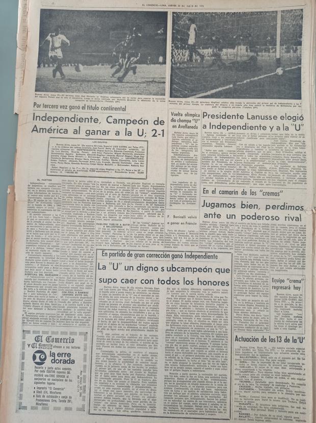 Dies wurde von El Comercio am 25. Mai 1972 gemeldet. (Archiv El Comercio)