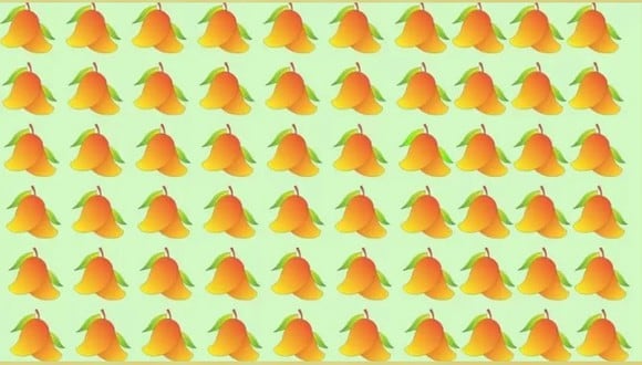 DESAFÍO VISUAL | Tienes una visión 20/20 si puedes detectar el mango extraño en esta ilusión óptica en 10 segundos. (Foto: thesun)