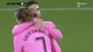 ¡Se la picó! Griezmann anotó golazo para empate 1-1 del Barcelona vs. Alavés por Liga Santander [VIDEO]